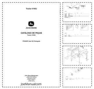 John Deere 6165J Tractor Parts Catalog PC8505P-16 PT
