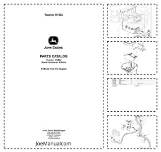 John Deere 6180J Tractor Parts Catalog PC8545-feb11