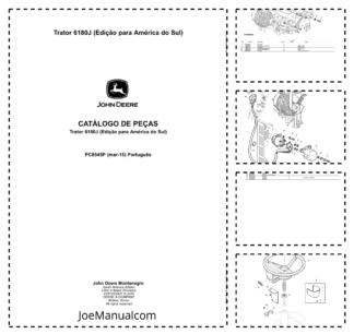 John Deere 6180J Tractor Parts Catalog PC8545P-15 PT