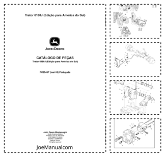 John Deere 6180J Tractor Parts Catalog PC8545P PT