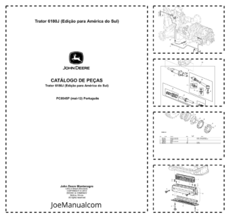 John Deere 6180J Tractor Parts Catalog PC8545P-mai12 PT