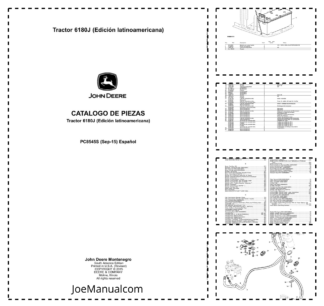 John Deere 6180J Tractor Parts Catalog PC8545S ES
