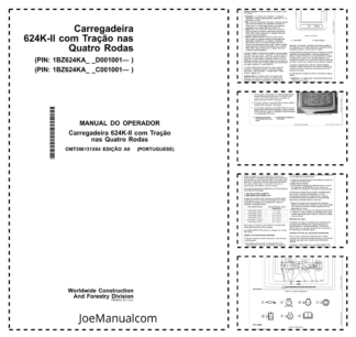 John Deere 624K-II Wheel Loader Operators Manual OMT386131X54-A9 PT