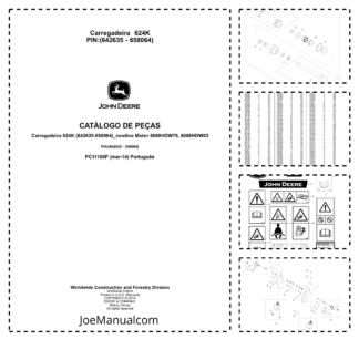 John Deere 624K Wheel Loader Parts Catalog PC11106P PT
