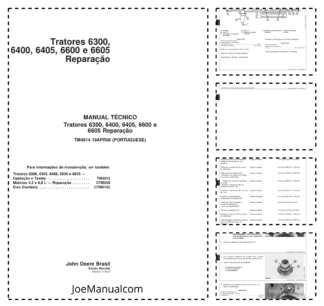 John Deere 6300 6400 6405 6600 6605 Tractor Repair Manual TM4814 PT