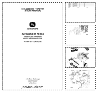 John Deere 6300 6500 6600 Tractor Parts Catalog PC9559 PT