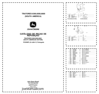 John Deere 6300 6500 6600 Tractor Parts Catalog PC9559P PT