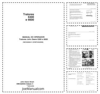 John Deere 6300 6600 Tractor Operators Manual OMCQ26563 PT