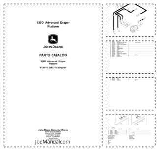 John Deere 630D Advance Draper Platform Parts Catalog PC9811