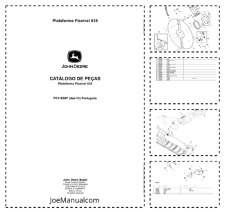 John Deere 635 Flex Draper Platform Parts Catalog PC11650P-13 PT
