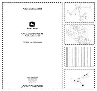 John Deere 635 Flex Draper Platform Parts Catalog PC11650P-15 PT
