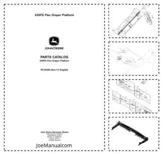 John Deere 635FD Flex Draper Platform Parts Catalog PC10309-11