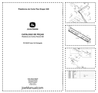 John Deere 640 Flex Draper Platform Parts Catalog PC11651P-13 PT