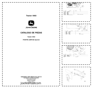 John Deere 6403 Tractor Parts Catalog PC6079S ES