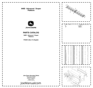 John Deere 640D Advanced Draper Platform Parts Catalog PC9813