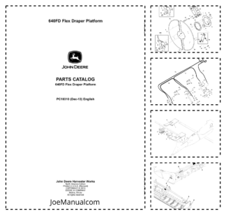 John Deere 640FD Flex Draper Platform Parts Catalog PC10310