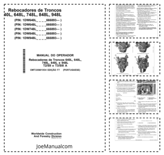 John Deere 640L 648L 748L 848L 948L T2 T3 Skidder Operators Manual OMT335601X54-F7 PT
