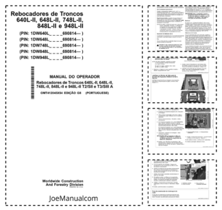 John Deere 640L-II 648L-II 748L-II 848L-II 948L-II  Skidder Operators Manual OMT412045X54 PT