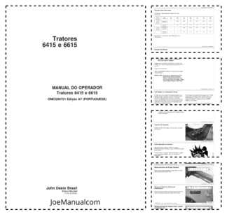 John Deere 6415 6615 Tractor Operators Manual OMCQ56721 PT