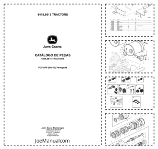 John Deere 6415 6615 Tractor Parts Catalog PC9357P PT
