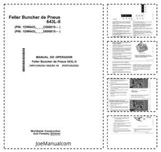 John Deere 643L-II Feller Buncher Operators Manual OMT412052X54-H9 PT