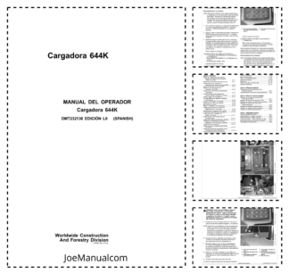 John Deere 644K Wheel Loader Operators Manual OMT232130 ES