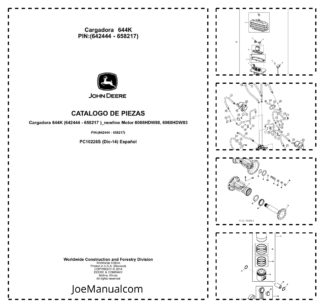 John Deere 644K Wheel Loader Parts Catalog PC10226S ES