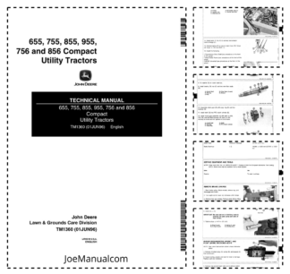 John Deere 655 755 855 955 756 856 Tractor Technical Manual TM1360