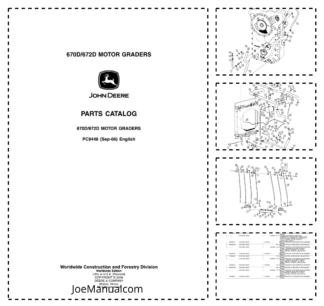John Deere 670D 672D Grader Parts Catalog PC9448
