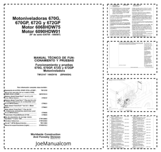 John Deere 670G 670GP 672G 672GP Grader Service Manual TM12147 ES