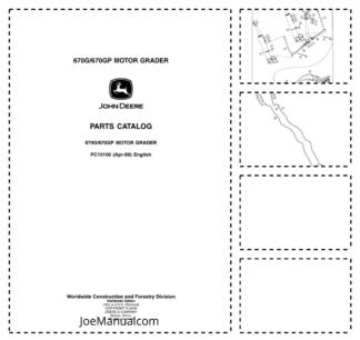 John Deere 670G 670GP Grader Parts Catalog PC10100