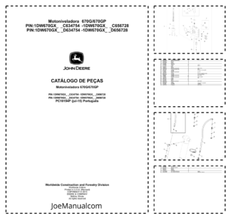 John Deere 670G 670GP Grader Parts Catalog PC10194P PT