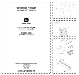 John Deere 670H 670GP Grader Parts Catalog PC11245P PT
