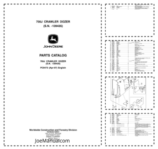 John Deere 700J Bulldozer Parts Catalog SN -139435 PC9473