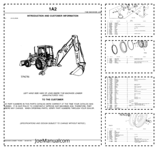 John Deere 710D Backhoe Loader Parts Catalog 1993- PC2368