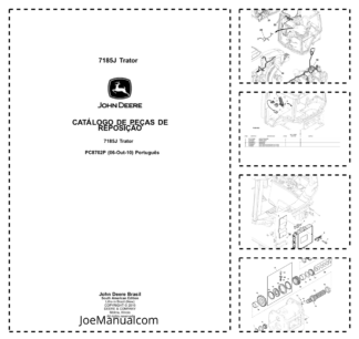 John Deere 7185J Tractor Parts Catalog PC5702P-10 PT