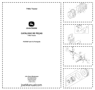 John Deere 7185J Tractor Parts Catalog PC8702P-13 PT