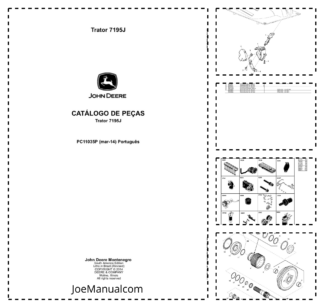 John Deere 7195J Tractor Parts Catalog PC11035P-14 PT