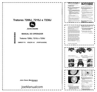 John Deere 7200J 7215J 7230J Tractor Operators Manual OMR557176-A3 PT