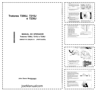 John Deere 7200J 7215J 7230J Tractor Operators Manual OMR557176-I0 PT