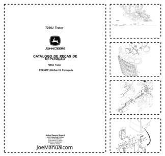 John Deere 7205J Tractor Parts Catalog PC8547P PT