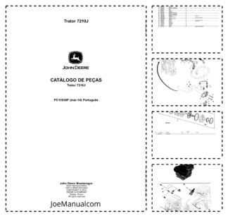 John Deere 7210J Tractor Parts Catalog PC11036P-14 PT
