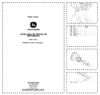 John Deere 7225J Tractor Parts Catalog PC8506P-11 PT