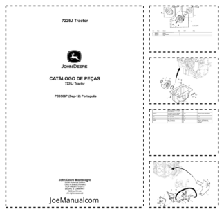 John Deere 7225J Tractor Parts Catalog PC8506P-12 PT