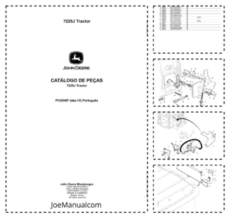 John Deere 7225J Tractor Parts Catalog PC8506P-13 PT
