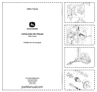 John Deere 7225J Tractor Parts Catalog PC8506P-16 PT