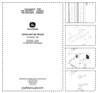 John Deere 724K Wheel Loader Parts Catalog PC11267P PT