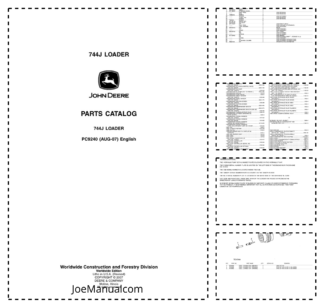 John Deere 744J Wheel Loader Parts Catalog PC9240-07