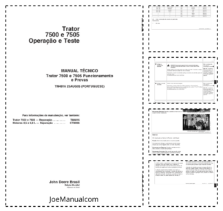 John Deere 7500 7505 Tractor Operation and Test Service Manual TM4816 PT