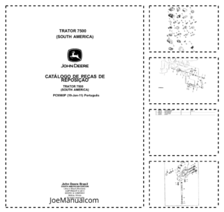 John Deere 7500 Tractor Parts Catalog PC9560P-11 PT